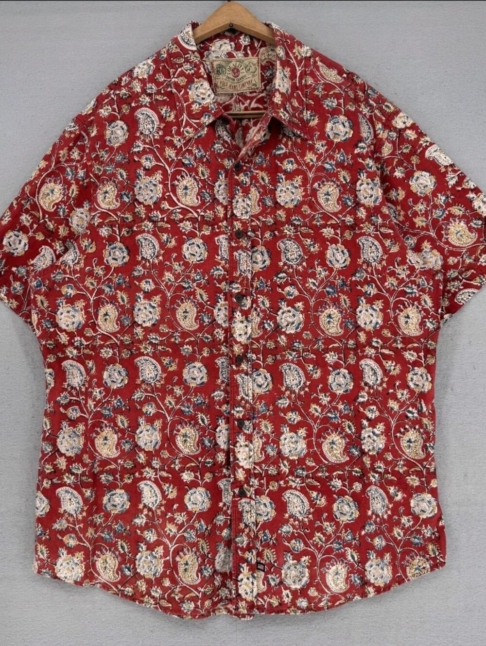 Polo Men's Red Short-Sleeve Floral Hawaiin Print Shirt